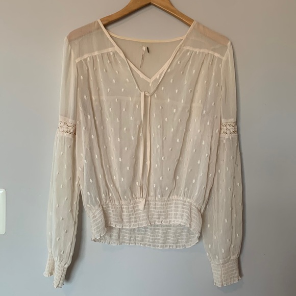 Free People sheer dotted blouse - Picture 2 of 8
